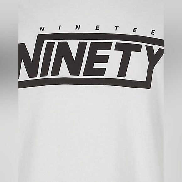 River Island Boys White 'Ninety' Raglan Short Sleeve T-Shirt - Picture 3 of 3